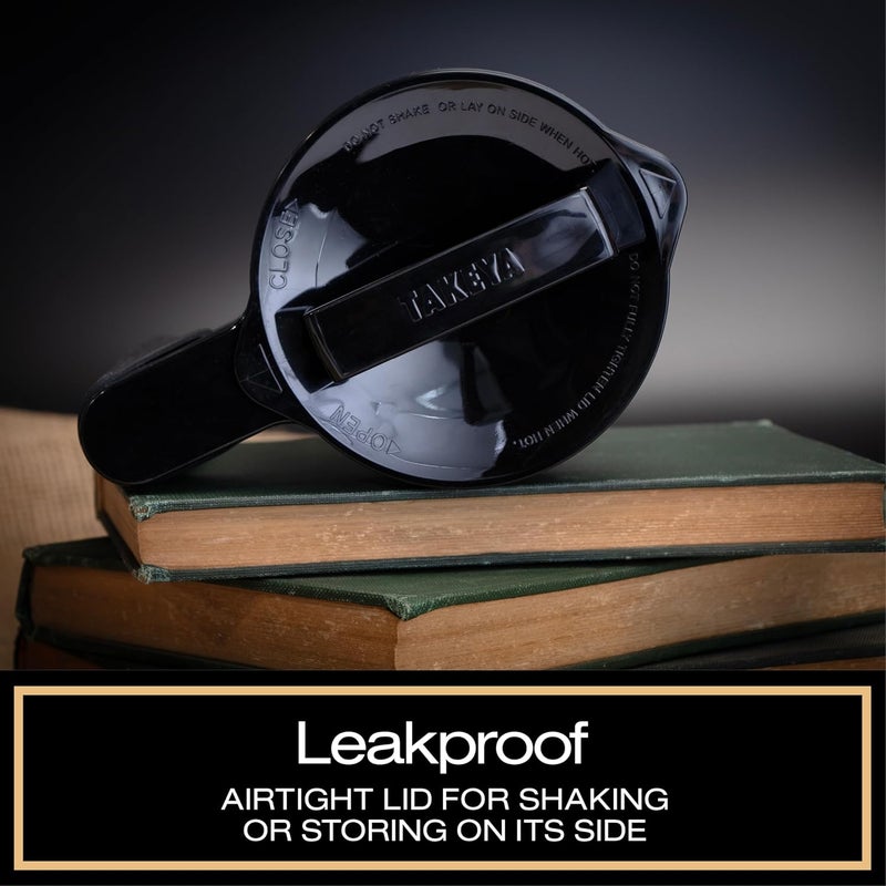 Takeya Glass Cold Brew Coffee Maker for Iced Coffee, Airtight Pitcher, Premium Quality, 1 Quart, Black Lid and Handle - Image 3